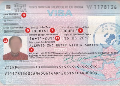 India Visa Sample